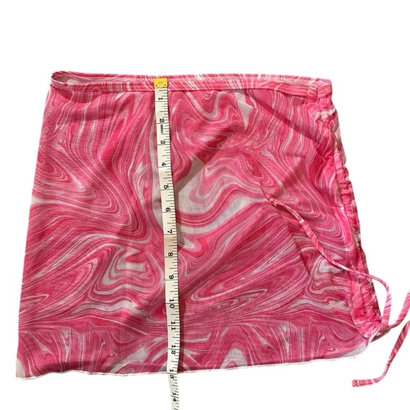 Vibrant Pink Swirl Bikini Bottom & Skirt - Picture 10 of 15
